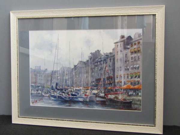 Картина с паспарту и рамкой