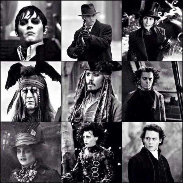 Джонни Депп в молодости коллаж