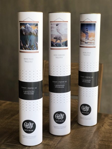 Упаковка постеров в тубус