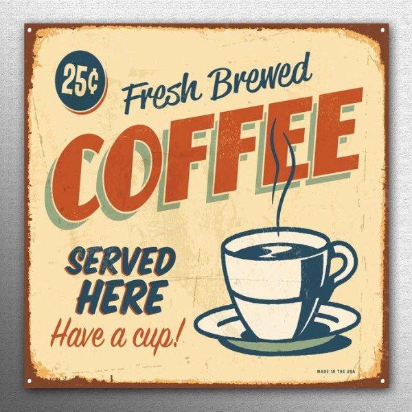 Винтажные постеры кофе