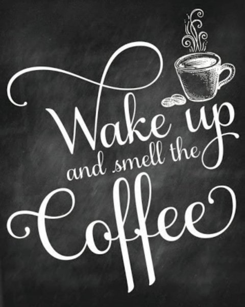 Кофе на меловой доске надписи