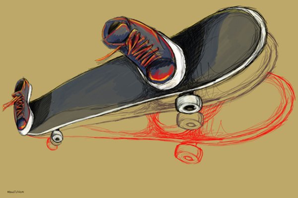 Натюрморт со скейтом