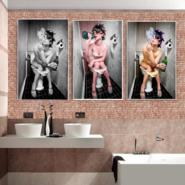 Постер в ванную комнату на стену