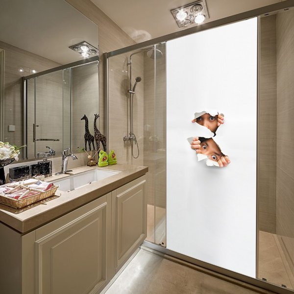 Стеклянная дверь в ванную