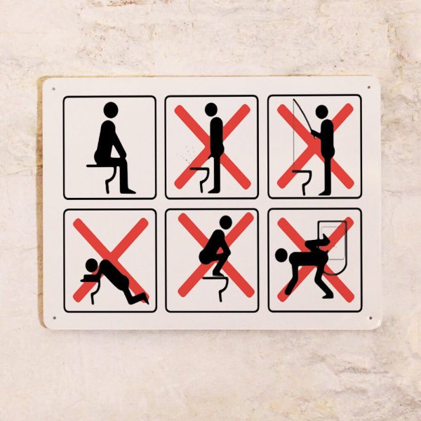 Табличка "туалет"