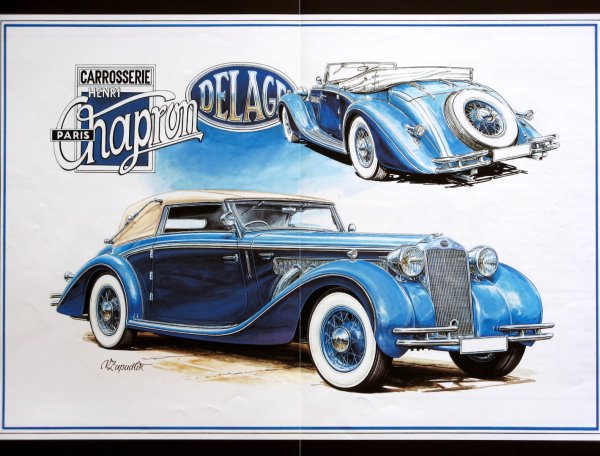 Рисунки ретро автомобилей художника Вацлава Западлика