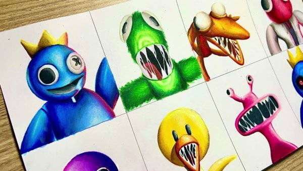 Радужные друзья РОБЛОКС арт