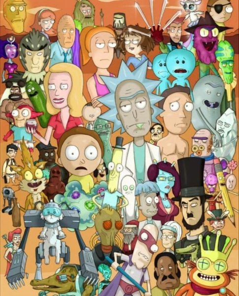 Рик и Морти Постер арт