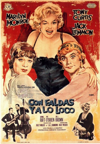 Минималистический Постер к фильму в джазе только девушки