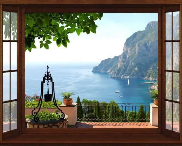 Вид с балкона на природу