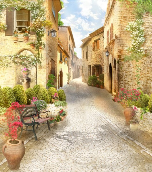 Фреска улочки Италии