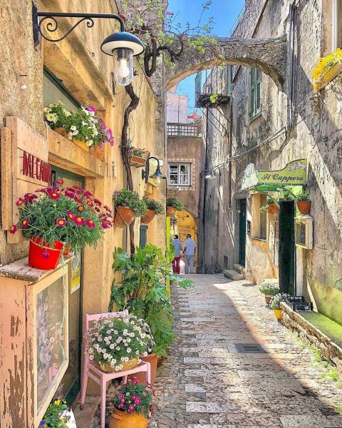 Улочки Портофино Италия улочки