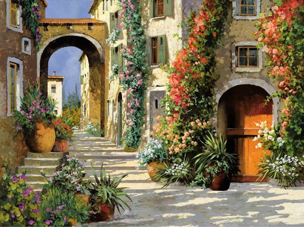 Итальянские пейзажи художник Guido Borelli