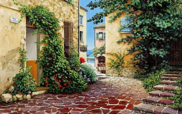 Прованс Франция улочки Дворики