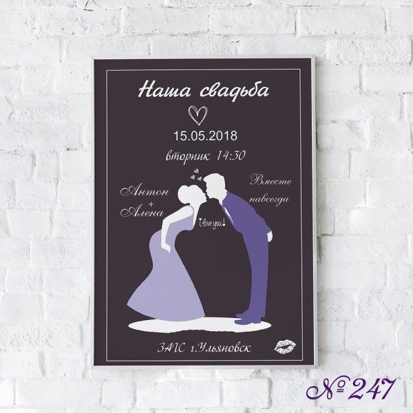 Постер подарок на свадьбу