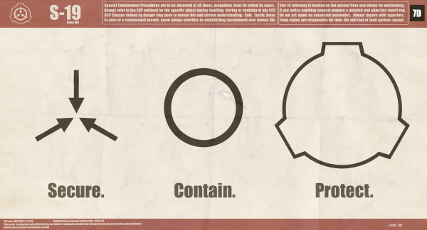 Плакат SCP фонда