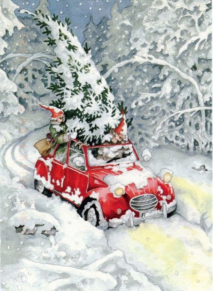 Художник Инге Лоок Рождество