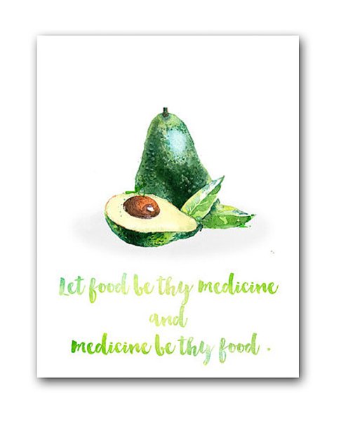 Плакат авокадо на стену