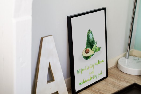 Авокадо плакат дизайн