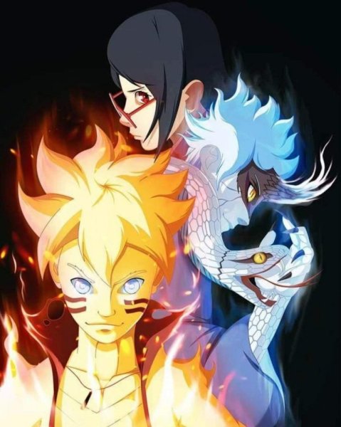 Наруто Хокаге и Саске