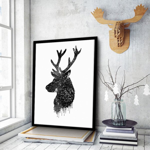 Скандинавский олень Постер