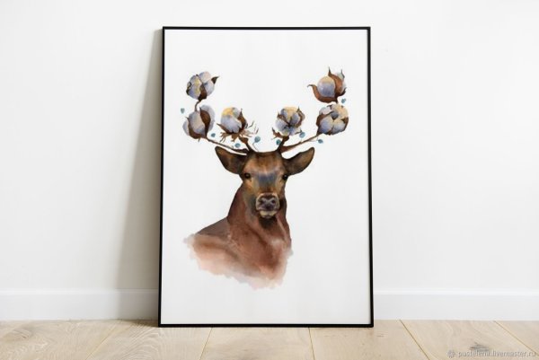 Постер олень