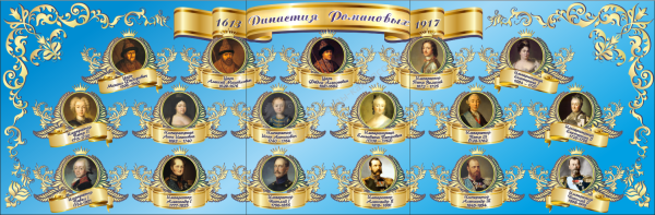 Стенд Династия Романовых 2000х1250