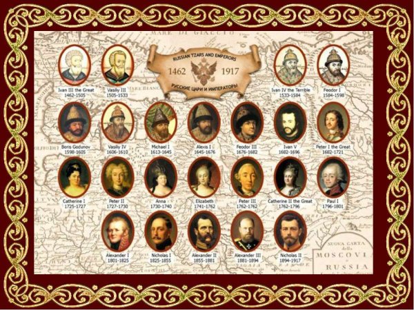 Стенд Династия Рюриковичей и Романовых