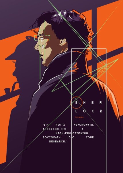 Арт постеры Шерлок