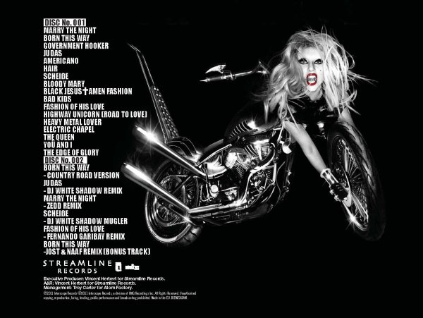 Lady Gaga "born this way, CD"