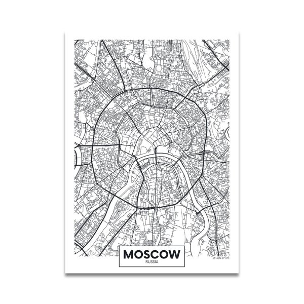 Карта Москвы дизайнерская