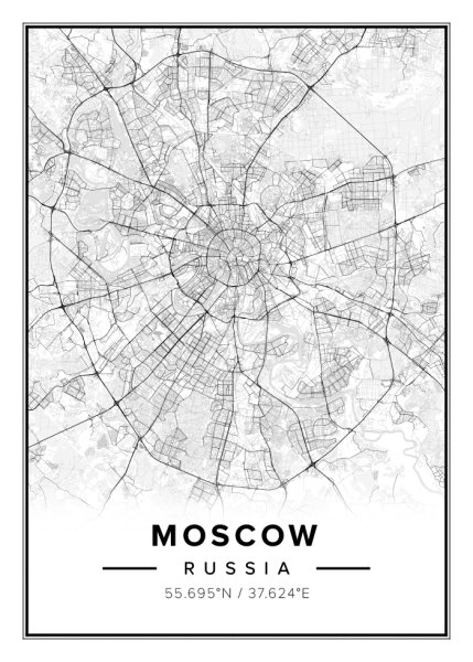 Карта Москвы арт