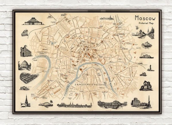 Карта Санкт-Петербурга Постер