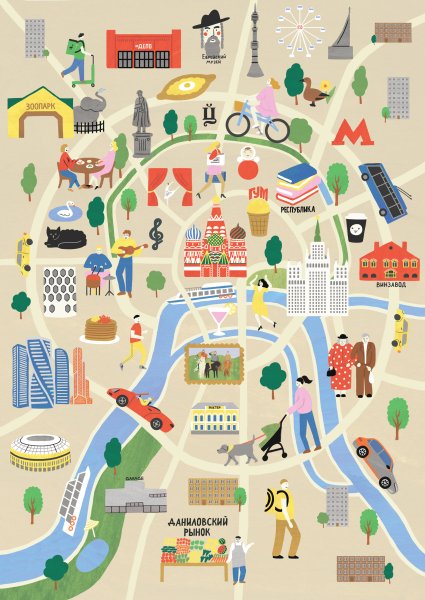 Карта Москвы 1800 года