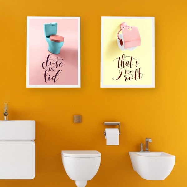 Стильные постеры для ванной комнаты