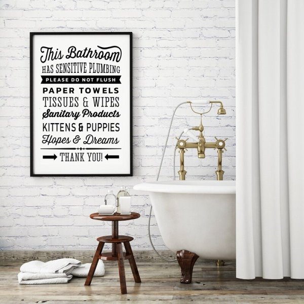 Постеры для ванной и туалета