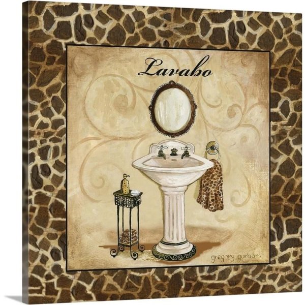 Постер для ванной комнаты вертикальный в ретро стиле