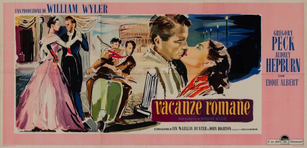 Одри Хепберн плакат римские каникулы
