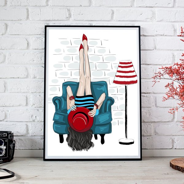 Стильный красивый рисунок Постер