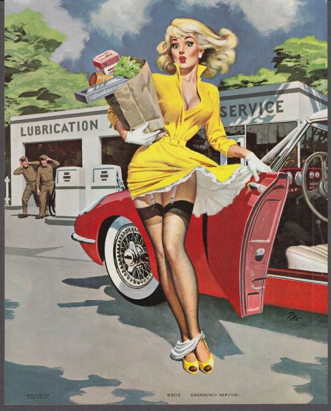 Заставка в стиле пин ап