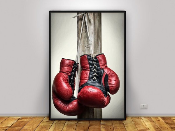 Постер с боксерскими перчатками