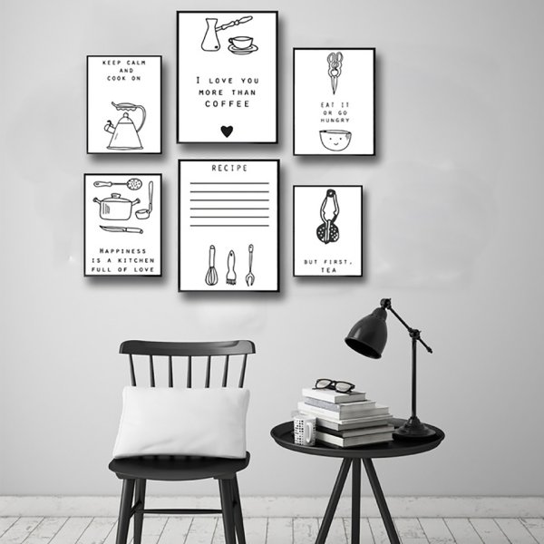 Черно-белые постеры для интерьера