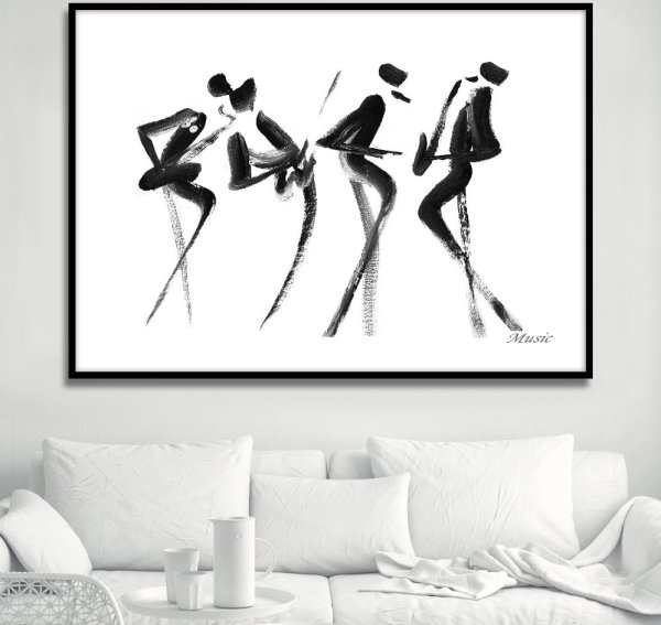 Картины оригинальные черно-белые