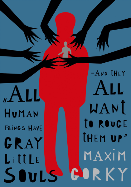 Плакат Русалка преп итальянской кожи крем-Винтаж рекламный плакат