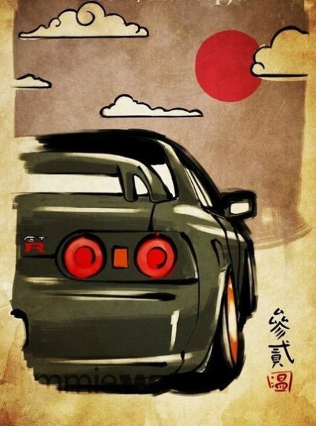 Nissan Skyline r32 арт
