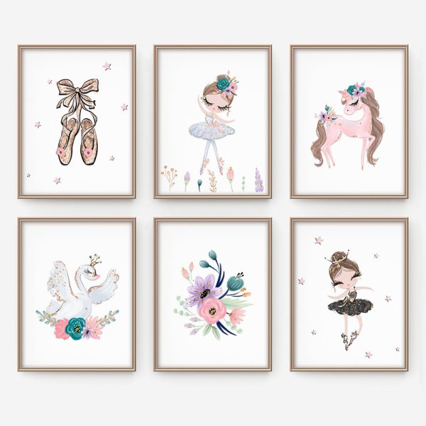 Постеры в детскую комнату балерины