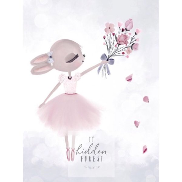 Открытка с балериной Скрапбукинг