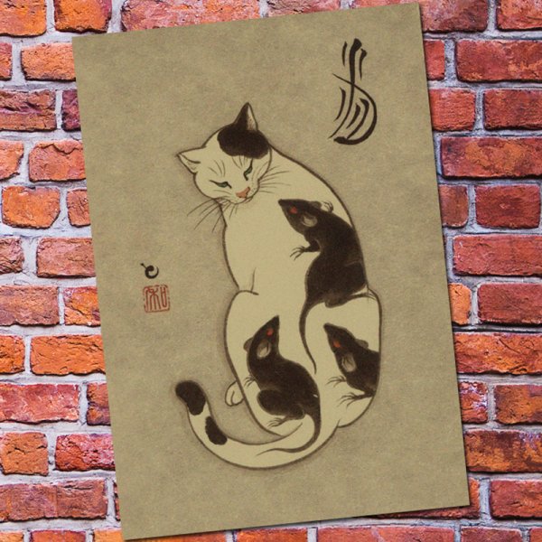 Винтажные постеры с котиками