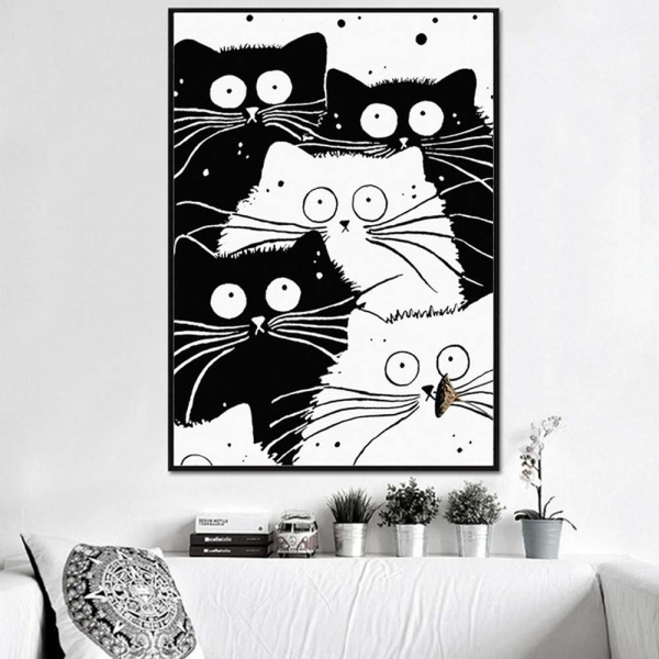 Постеры с котиками на стену для интерьера