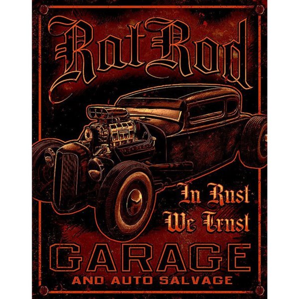 Плакат в гаражном стиле